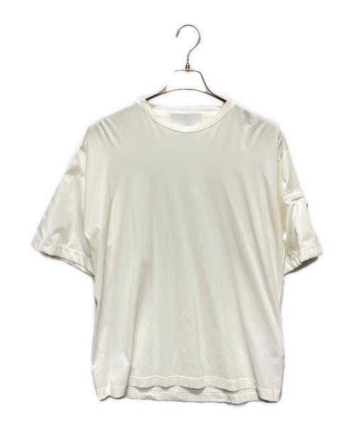 PRADA（プラダ）PRADA (プラダ) ナイロン切り替えTシャツ ホワイト サイズ:Mの古着・服飾アイテム