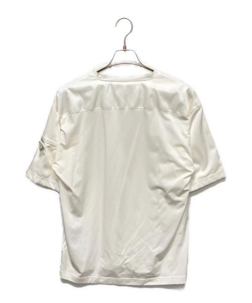 PRADA（プラダ）PRADA (プラダ) ナイロン切り替えTシャツ ホワイト サイズ:Mの古着・服飾アイテム