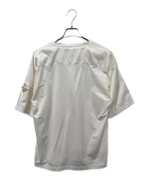 PRADA（プラダ）PRADA (プラダ) ナイロン切り替えTシャツ ホワイト サイズ:Mの古着・服飾アイテム