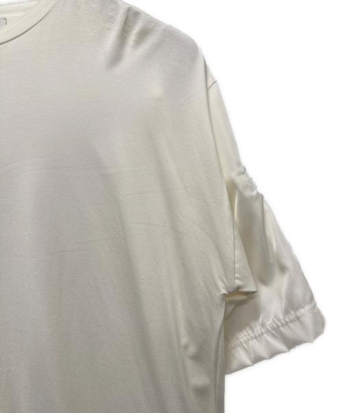 PRADA（プラダ）PRADA (プラダ) ナイロン切り替えTシャツ ホワイト サイズ:Mの古着・服飾アイテム