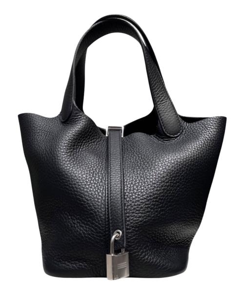 HERMES（エルメス）HERMES (エルメス) ピコタンロックPM/シルバー金具/トリヨンクレマンス/ブラック ブラックの古着・服飾アイテム