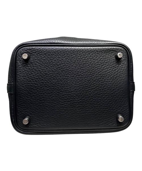 HERMES（エルメス）HERMES (エルメス) ピコタンロックPM/シルバー金具/トリヨンクレマンス/ブラック ブラックの古着・服飾アイテム