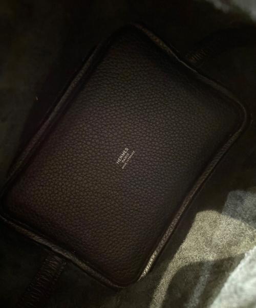 HERMES（エルメス）HERMES (エルメス) ピコタンロックPM/シルバー金具/トリヨンクレマンス/ブラック ブラックの古着・服飾アイテム
