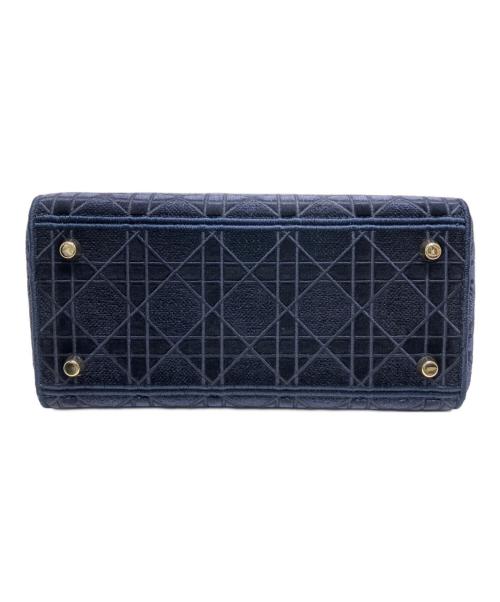 Christian Dior（クリスチャン ディオール）Christian Dior (クリスチャン ディオール) LADY D-LITE(レディ D-ライト) ミディアム2WAYショルダーバッグ ネイビー サイズ:ミディアムの古着・服飾アイテム