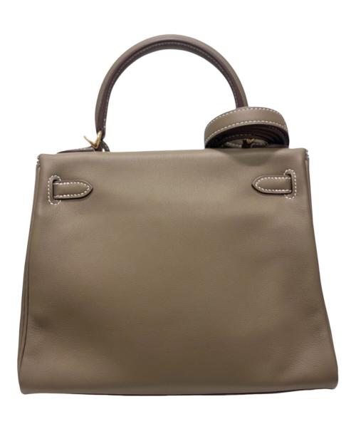 HERMES（エルメス）HERMES (エルメス) Kelly25 ケリー25 内縫い/ゴールド金具/ヴォースイフト/エトゥープ/W刻印:2024年製 エトゥープ サイズ:25の古着・服飾アイテム