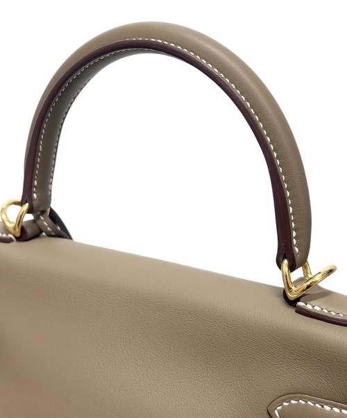 HERMES（エルメス）HERMES (エルメス) Kelly25 ケリー25 内縫い/ゴールド金具/ヴォースイフト/エトゥープ/W刻印:2024年製 エトゥープ サイズ:25の古着・服飾アイテム
