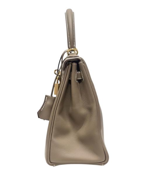 HERMES（エルメス）HERMES (エルメス) Kelly25 ケリー25 内縫い/ゴールド金具/ヴォースイフト/エトゥープ/W刻印:2024年製 エトゥープ サイズ:25の古着・服飾アイテム