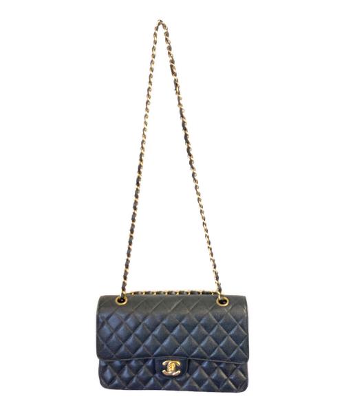 CHANEL（シャネル）CHANEL (シャネル) Wフラップチェーンショルダーバッグ ブラックの古着・服飾アイテム