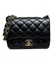 CHANEL（シャネル）の古着「ミニマトラッセ/チェーンショルダーバッグ」｜ブラック×ゴールド金具
