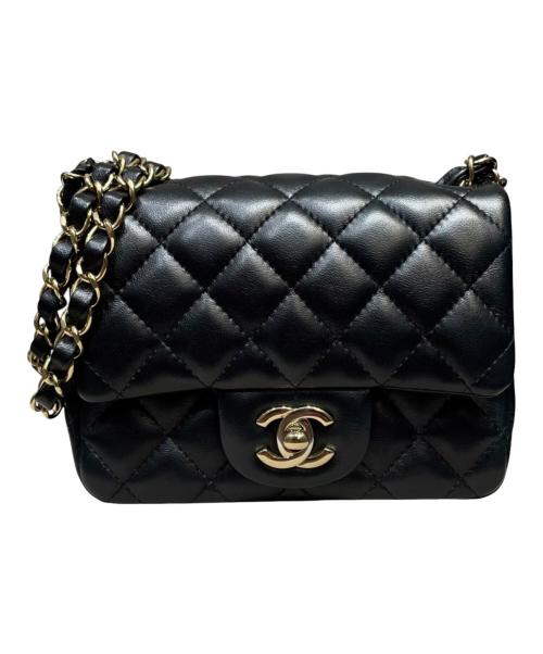 CHANEL（シャネル）CHANEL (シャネル) ミニマトラッセ/チェーンショルダーバッグ ブラック×ゴールド金具の古着・服飾アイテム