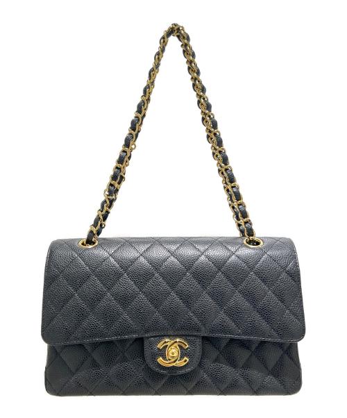 CHANEL（シャネル）CHANEL (シャネル) マトラッセ25/Wフラップチェーンショルダーバッグ/Classic Matelassé Chain Shoulder Bag ブラック/G金具 サイズ:25の古着・服飾アイテム