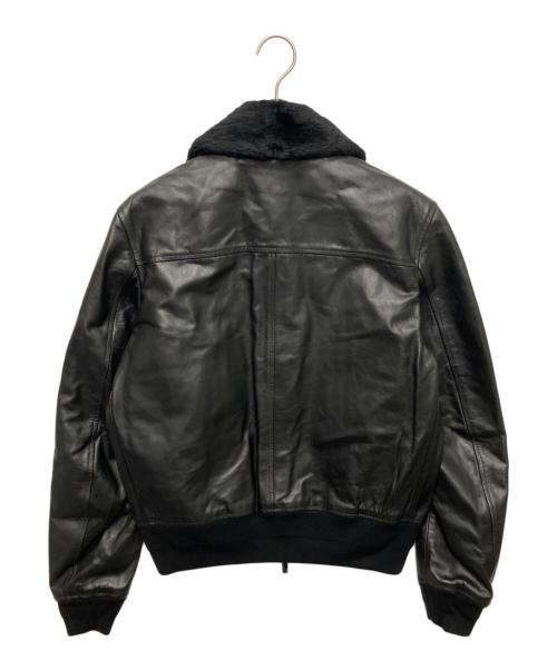 Dior（ディオール）Dior (ディオール) レザーフライトジャケット ブラック サイズ:50の古着・服飾アイテム