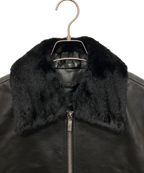 Dior（ディオール）Dior (ディオール) レザーフライトジャケット ブラック サイズ:50の古着・服飾アイテム