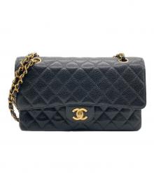 CHANEL（シャネル）の古着「Wフラップマトラッセ25」｜ブラック