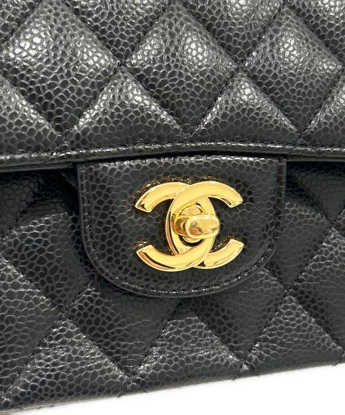 CHANEL（シャネル）CHANEL (シャネル) Matelassé 25 Double Flap Chain Shoulder Bag マトラッセ25 Wフラップチェーンショルダーバッグ ブラック サイズ:25の古着・服飾アイテム