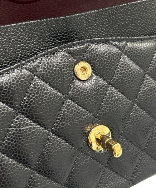 CHANEL（シャネル）CHANEL (シャネル) Matelassé 25 Double Flap Chain Shoulder Bag マトラッセ25 Wフラップチェーンショルダーバッグ ブラック サイズ:25の古着・服飾アイテム