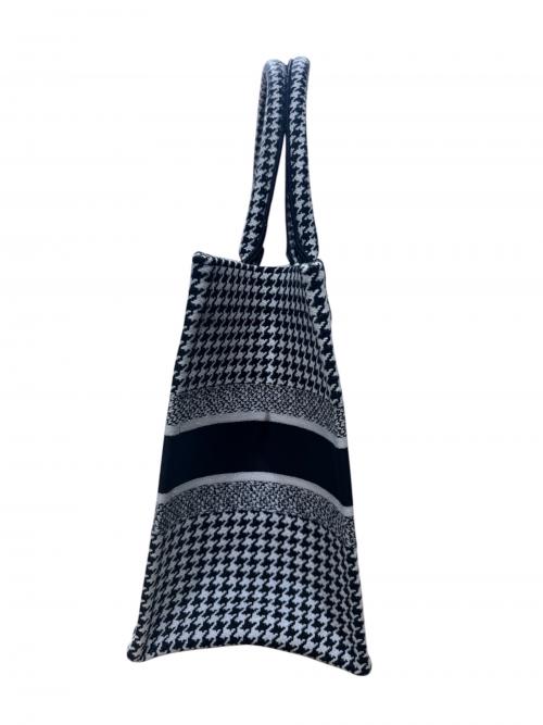 Christian Dior（クリスチャン ディオール）Christian Dior (クリスチャン ディオール) トートバッグ ブラック×ホワイト サイズ:ミディアム/mediumの古着・服飾アイテム
