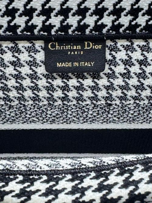 Christian Dior（クリスチャン ディオール）Christian Dior (クリスチャン ディオール) トートバッグ ブラック×ホワイト サイズ:ミディアム/mediumの古着・服飾アイテム