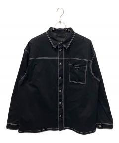 80s PRADA プラダ　カシミヤ100％ ジャケット　ブレザー　46 XL 中古・古着通販】PRADA (プラダ) レザージャケット ブラック サイズ:46