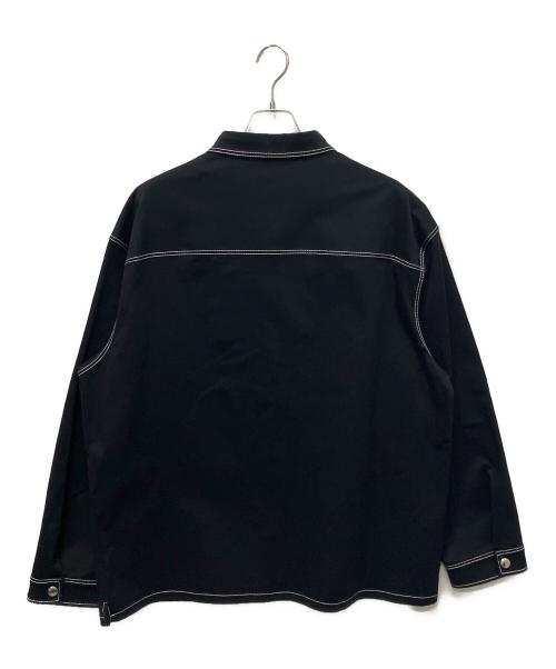 PRADA（プラダ）PRADA (プラダ) トライアングルロゴシャツジャケット ブラック サイズ:XLの古着・服飾アイテム