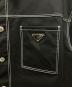 中古・古着 PRADA (プラダ) トライアングルロゴシャツジャケット ブラック サイズ:XL：150000円