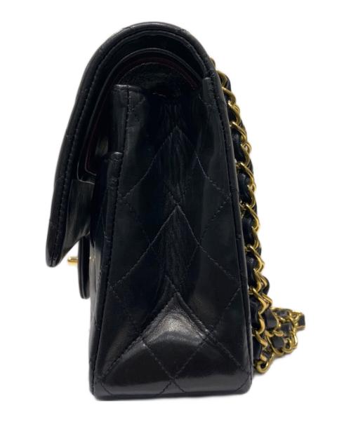 CHANEL（シャネル）CHANEL (シャネル) マトラッセ25/Wフラップチェーンショルダーバッグ ブラック サイズ:25の古着・服飾アイテム