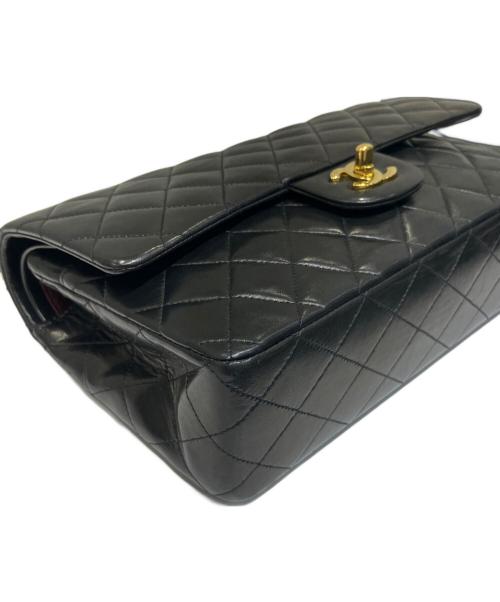 CHANEL（シャネル）CHANEL (シャネル) マトラッセ25/Wフラップチェーンショルダーバッグ ブラック サイズ:25の古着・服飾アイテム