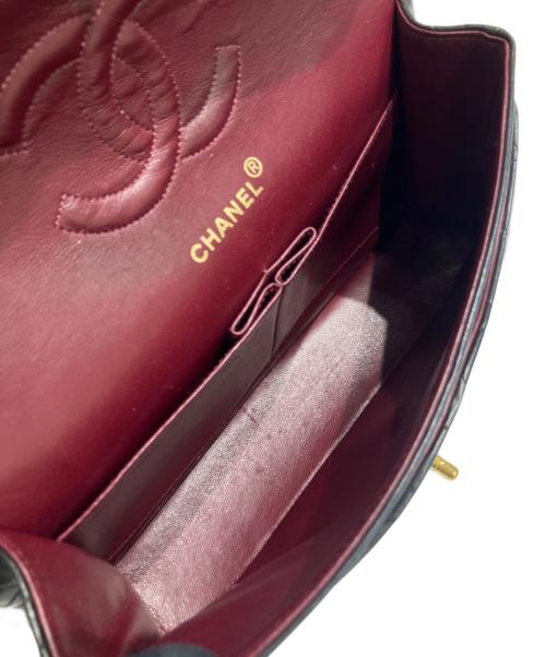 CHANEL（シャネル）CHANEL (シャネル) マトラッセ25/Wフラップチェーンショルダーバッグ ブラック サイズ:25の古着・服飾アイテム