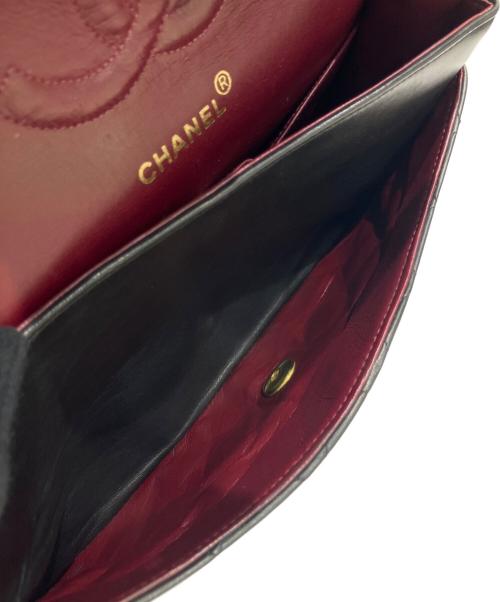 CHANEL（シャネル）CHANEL (シャネル) マトラッセ25/Wフラップチェーンショルダーバッグ ブラック サイズ:25の古着・服飾アイテム