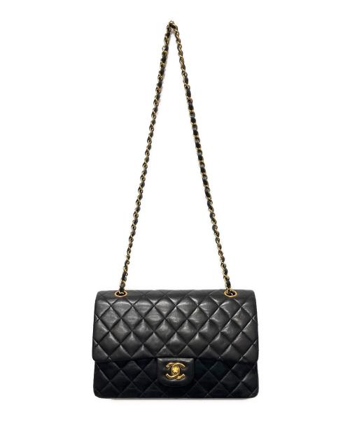 CHANEL（シャネル）CHANEL (シャネル) マトラッセ25/Wフラップチェーンショルダーバッグ ブラック サイズ:25の古着・服飾アイテム