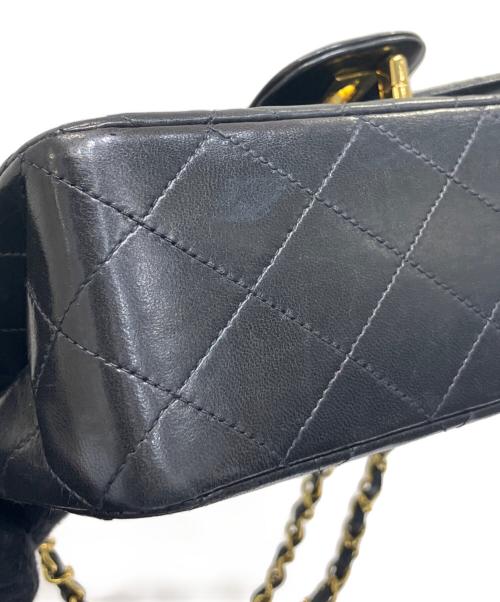 CHANEL（シャネル）CHANEL (シャネル) マトラッセ25/Wフラップチェーンショルダーバッグ ブラック サイズ:25の古着・服飾アイテム