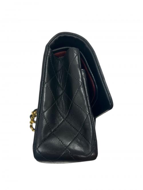 CHANEL（シャネル）CHANEL (シャネル) マトラッセ25 Wフラップチェーンショルダーバッグ ブラック サイズ:25の古着・服飾アイテム