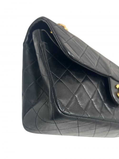 CHANEL（シャネル）CHANEL (シャネル) マトラッセ25 Wフラップチェーンショルダーバッグ ブラック サイズ:25の古着・服飾アイテム