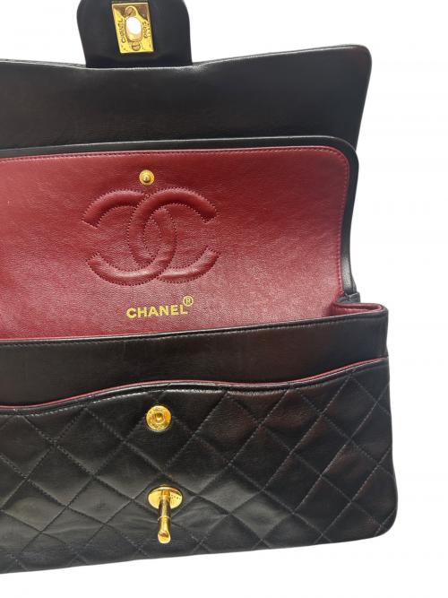 CHANEL（シャネル）CHANEL (シャネル) マトラッセ25 Wフラップチェーンショルダーバッグ ブラック サイズ:25の古着・服飾アイテム