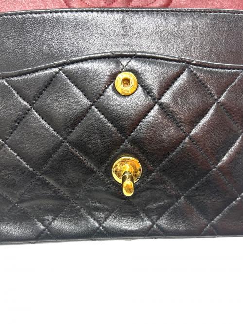CHANEL（シャネル）CHANEL (シャネル) マトラッセ25 Wフラップチェーンショルダーバッグ ブラック サイズ:25の古着・服飾アイテム