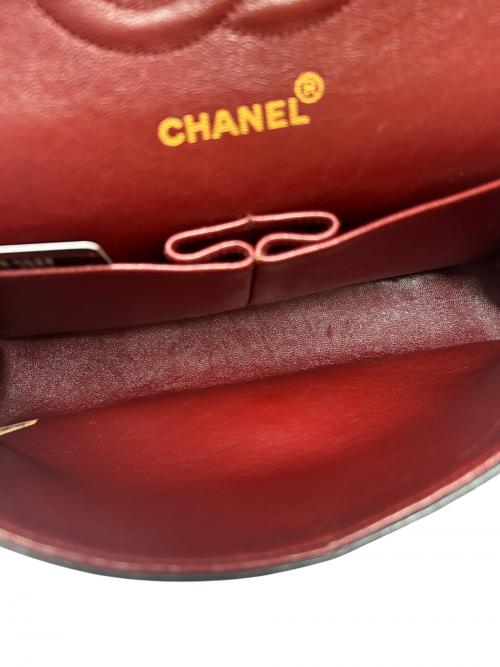 CHANEL（シャネル）CHANEL (シャネル) マトラッセ25 Wフラップチェーンショルダーバッグ ブラック サイズ:25の古着・服飾アイテム