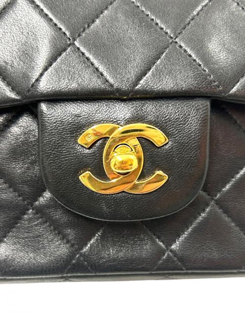 CHANEL（シャネル）CHANEL (シャネル) マトラッセ25 Wフラップチェーンショルダーバッグ ブラック サイズ:25の古着・服飾アイテム