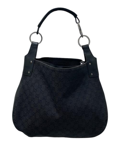 GUCCI（グッチ）GUCCI (グッチ) GGキャンバス ショルダーバッグ ブラックの古着・服飾アイテム