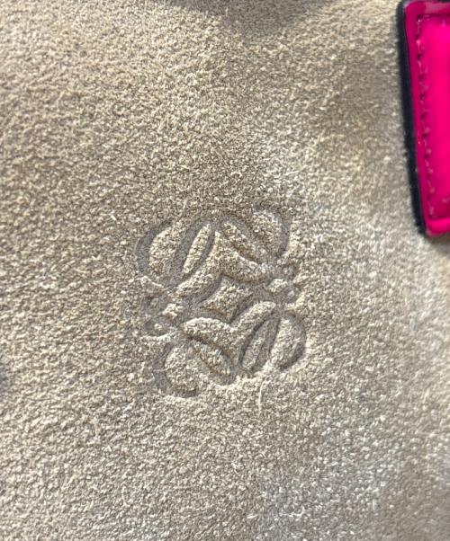 LOEWE（ロエベ）LOEWE (ロエベ) スウェードボストンバッグ ベージュ×ピンクの古着・服飾アイテム