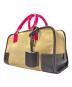 LOEWE (ロエベ) スウェードボストンバッグ ベージュ×ピンク：95000円