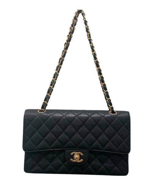 CHANEL（シャネル）CHANEL (シャネル) マトラッセ25 Wフラップチェーンショルダーバッグ ブラック サイズ:25の古着・服飾アイテム