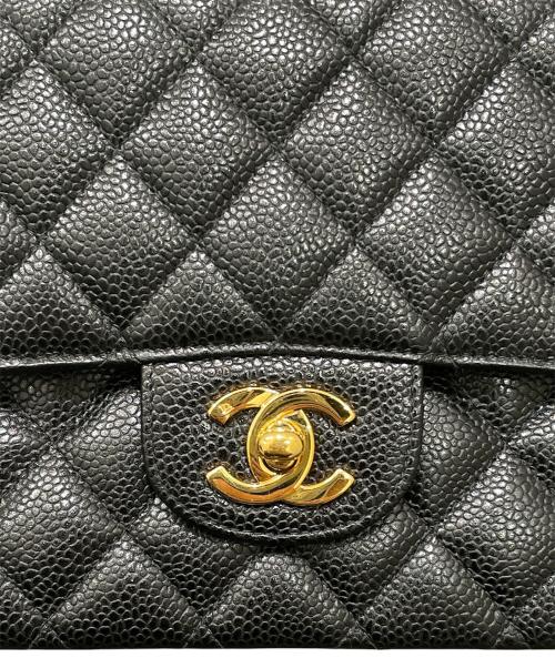 CHANEL（シャネル）CHANEL (シャネル) マトラッセ25 Wフラップチェーンショルダーバッグ ブラック サイズ:25の古着・服飾アイテム