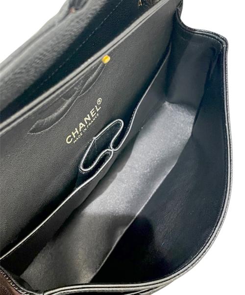 CHANEL（シャネル）CHANEL (シャネル) マトラッセ25 Wフラップチェーンショルダーバッグ ブラック サイズ:25の古着・服飾アイテム