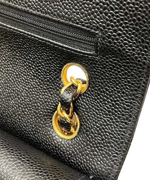CHANEL（シャネル）CHANEL (シャネル) マトラッセ25 Wフラップチェーンショルダーバッグ ブラック サイズ:25の古着・服飾アイテム