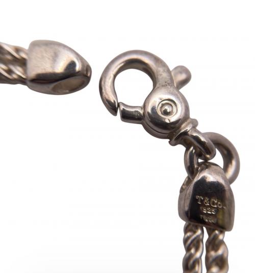 TIFFANY & Co.（ティファニー）TIFFANY & Co. (ティファニー) ダブルロープ・センターノットブレスレット サイズ:約19cmの古着・服飾アイテム