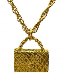 CHANEL（シャネル）の古着「ココマーク マトラッセネックレス」｜ゴールド