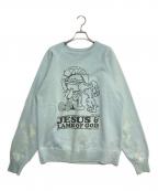 SAINT MICHAELセントマイケル）の古着「JESUS CREW NECK SWEAT」｜ブルー