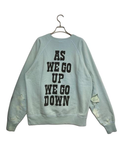 SAINT MICHAEL（セントマイケル）SAINT MICHAEL (セントマイケル) JESUS CREW NECK SWEAT ブルー サイズ:Lの古着・服飾アイテム