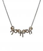 TIFFANY & Co.ティファニー）の古着「トリプルリボン ネックレス」｜シルバー×ゴールド