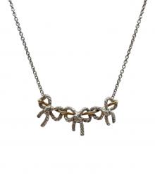 TIFFANY & Co.（ティファニー）の古着「トリプルリボン ネックレス」｜シルバー×ゴールド